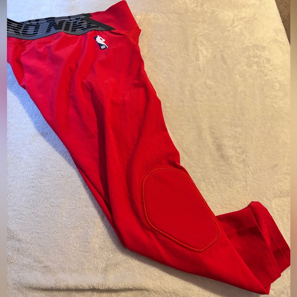 Nike Red Compression Tights with NBA Logo